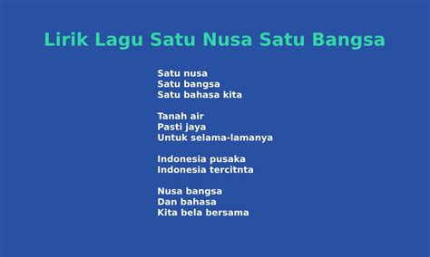 Chordtela satu nusa satu bangsa  Di dalamnya juga ditetapkan lagu kebangsaan Indonesia Raya
